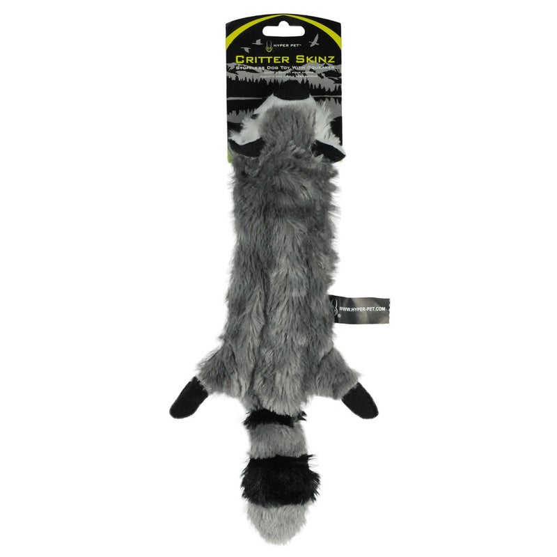 Hyper Pet Critter Skinz Raccoon Stuffless Dog Toy, Medium - Image 1